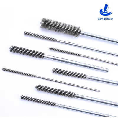Round Head Stainless Steel Wire Polishing Pipeline Brush, Surface Cleaning Tube Brush