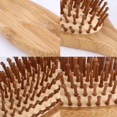 22mm Eco Friendly Oval Shampo Natural Babmoo Paddle Hair Brush Bathroom Accessories