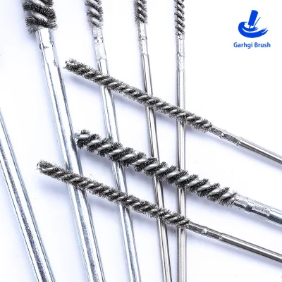 Round Head Stainless Steel Wire Polishing Pipeline Brush, Surface Cleaning Tube Brush