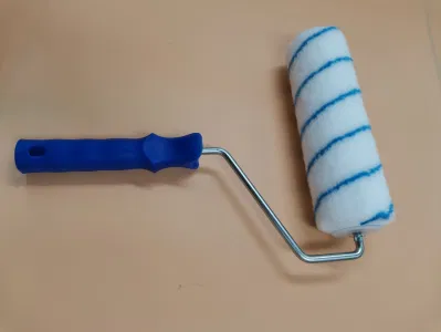 Plastic Blue Handle Cage Style Roller Frame 9&quot;