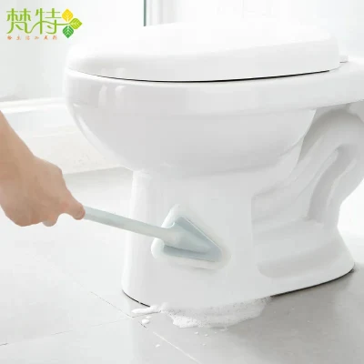 Domestic Utility Long Handle Triangle Sponge Floor Brush, Can Be Used for Ceramic Tile Cleaning Brush and Toilet Toilet Brush