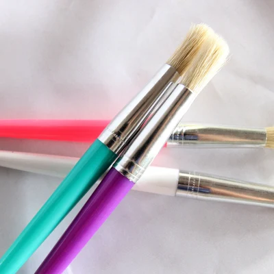 Nylon Head Plastic Bristles Painting Pen Oil Paint Brushes Children Painting Tool