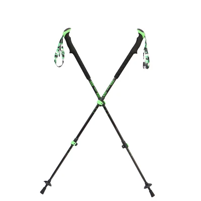 Custom 3-Section Telescopic Trekking Walking Hiking Sticks Trekking Poles Lightweight Carbon Fiber Trekking Poles