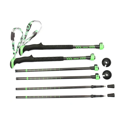Custom 3-Section Telescopic Trekking Walking Hiking Sticks Trekking Poles Lightweight Carbon Fiber Trekking Poles