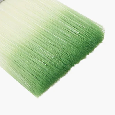 MSN Green Color Nylon Hair Flat Head Oil Paint Brush