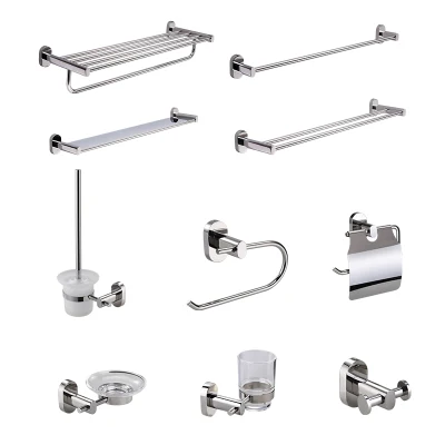 Stainless Steel Satin Toilet Accessory Wall Mounted Toilet Brush with Holder