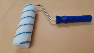Plastic Blue Handle Cage Style Roller Frame 9&quot;
