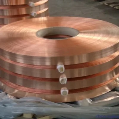 Professional Manufacturer Copper Strip Coil Copper Strips for Radiator /Thin Copper Foil for Lithium Batteries with Back Adhesive Conductive Cupper Strip Roll