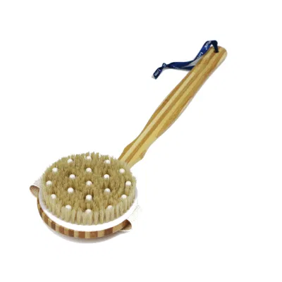 Disassembly Head Bamboo Bath Brush with Massage DOT Skin Scrub Exfoliating Scrubber Back Shower Body Bath Brush
