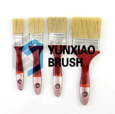 Red Wood Handle Natural Bristle 2023 Hot Sale Paint Brush Different Size Wooden Handle Paint Brush