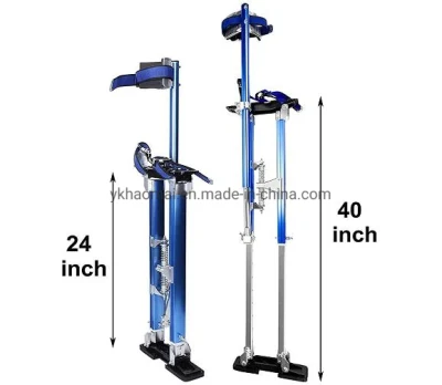 Aluminum Tool Stilts 24&quot;-40&quot; Inch Adjustable Height Drywall Stilt for Taping Painting Painter Red Silver Blue