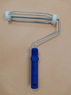 Plastic Blue Handle Cage Style Roller Frame 9&quot;
