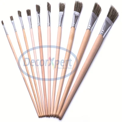 Artist Brush Blanch White Bristle with Wooden Handle