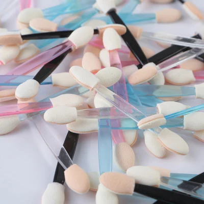 Factory Processing Disposable Color Eye Shadow Stick Double-Headed Sponge Latex Makeup Brush