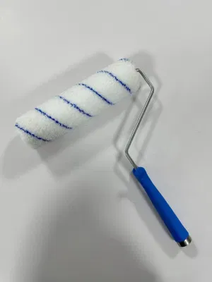 Free Sample Popular Pattern Paint Roller Brush with Plastic Handle Paint Tool for House Painting
