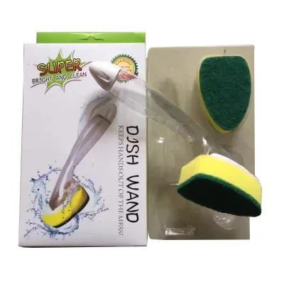 Kitchen Usage Plastic Long Handle Scouring Pad Dish Sponge Brush