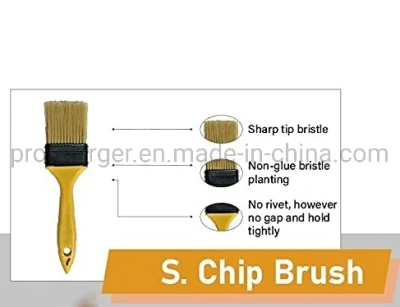 1&quot; Flat Plastic Paint Brush with Sharp Tip Bristle Good Value Paint Brush