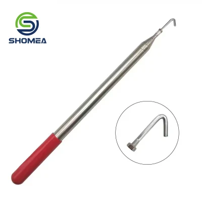 Custom Hard Stainless Steel Extension Pole Disc Golf Retriever Telescopic Pole with Hook