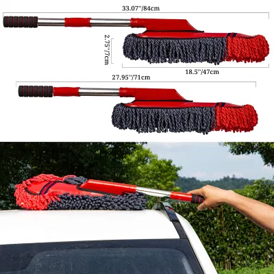Scratch-Free Large Car Duster Interior Cleaning Brush Auto Detailing Brushes with Extendable Handle for Car Detailing Kit