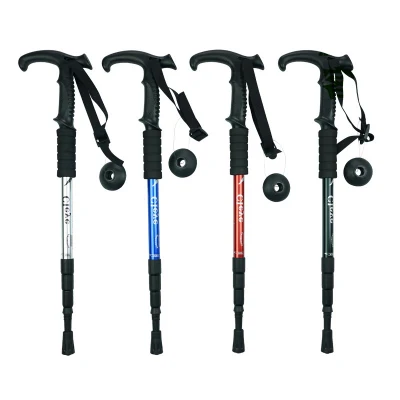 High Strength Unisex Quick Twist Lock Telescope Folding Ultralight Aluminum Shaft Walking Hiking Sticks Canes Trekking Poles