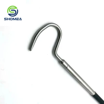Stainless Steel Telescopic Extension Pole with Utility Hook for Hanging Bird Feeders