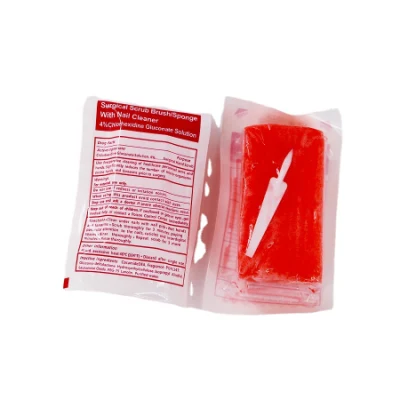 Disposable Sterile Medical Hand Washing Soft Sponge Surgical Scrub Brush with Nail Cleaner