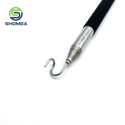 Stainless Steel Telescopic Extension Pole with Utility Hook for Hanging Bird Feeders