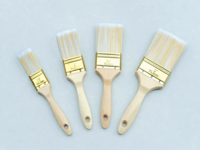 Pure White Bristle Brush with Wooden Handle/Paint Brush/Flat Brush/Hand brush 1&quot;