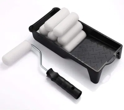 12PCS Roller Frame with 4-Inch Mini Paint Roller Cover Refills with Foam-Covered Ends
