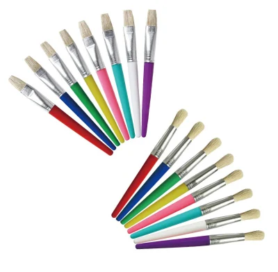 Nylon Head Plastic Bristles Painting Pen Oil Paint Brushes Children Painting Tool