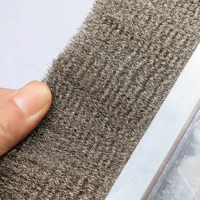 High Quality Abrasive Crimped Wire Strip Brush for Wood Furniture Polishing