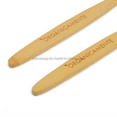 High Quality Customized Green Brush Head Oval Handle Bamboo Toothbrush