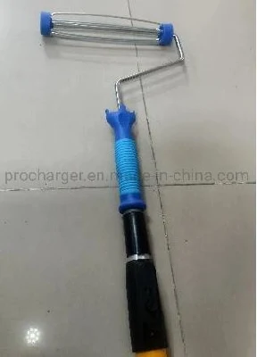 Factory Price 3 Meter 2 Section Dark Blue Fiberglass Extension Pole with Red Button Lock