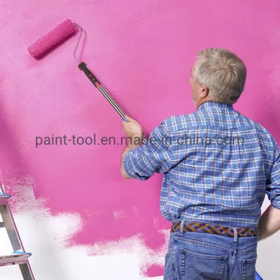 8 FT Multi-Function Paint Roller Kit with House Paint Roller Brush Stainless Steel Paint Extension Pole