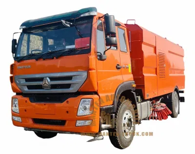 Professional Manufactures HOWO 4X2 8cbm Sweep Street Cleaning Broom Road Sweeper Truck Best Selling Price