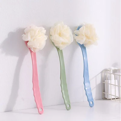 Hot Selling Shower Body Brush Long Handle Bath Brush Loofah Sponge 2 in 1 Handheld on a Stick for Body