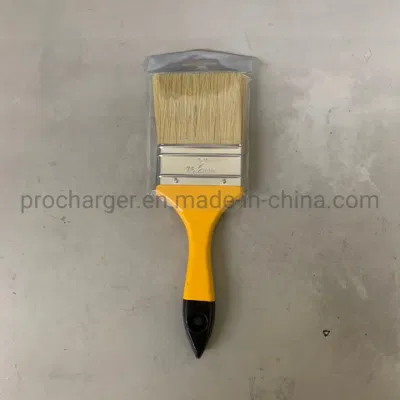 Hot Sale 1/2&quot; to 4&quot; Flat Paint Brush with Yellow Wooden Handle Brush