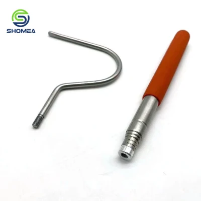 Stainless Steel Telescopic Extension Pole with Utility Hook for Hanging Bird Feeders