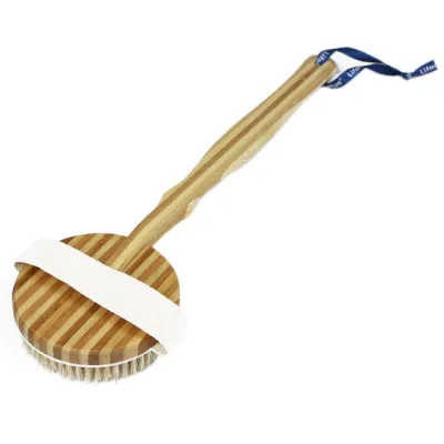 Disassembly Head Bamboo Bath Brush with Massage DOT Skin Scrub Exfoliating Scrubber Back Shower Body Bath Brush