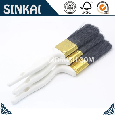 Plastic Handle Paint Brush with Black Bristle and Synthetic Filaments