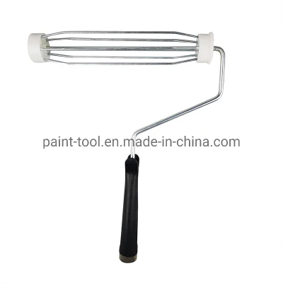 Non Slip Plastic Handle Paint Roller 5-Wire Cage Frame for Paint Roller