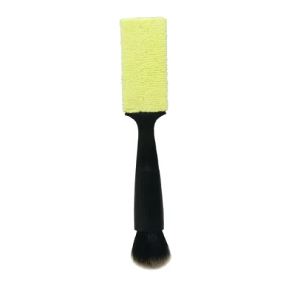 Shineopen Double Head Portable Car Interior Detailing Dust Brush Auto Detail Brush Exterior Soft Bristle Brushes