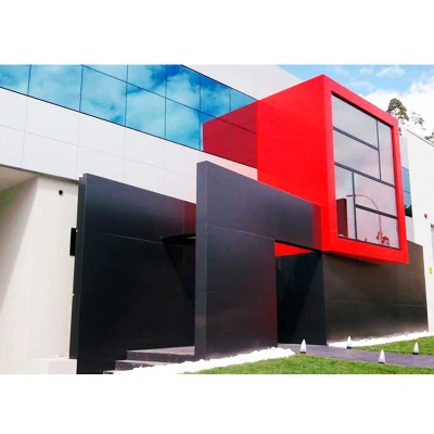 4mm Brushed Composite Panel PVDF PE ACP Facade Cladding Aluminium Curtain Walls