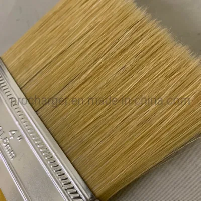 Hot Sale 1/2&quot; to 4&quot; Flat Paint Brush with Yellow Wooden Handle Brush