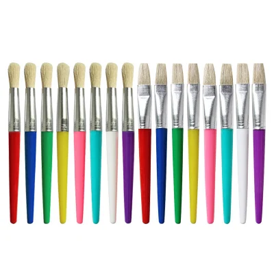 Nylon Head Plastic Bristles Painting Pen Oil Paint Brushes Children Painting Tool