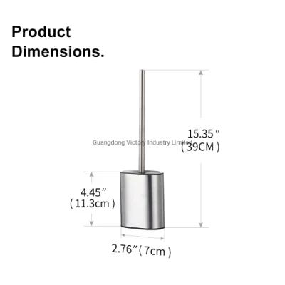Factory Wholesale Amazon Oval Shape Toilet Brush Holders Flat Silicone Head