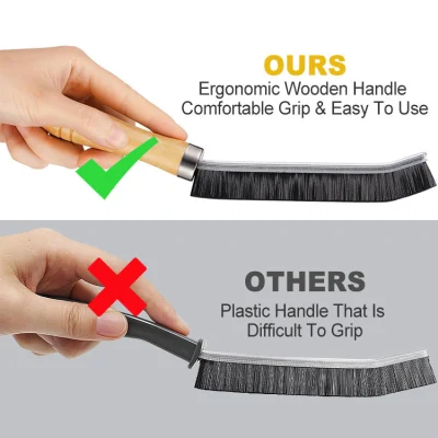 Kitchen Bathroom Tile Floors Gap Brush Tool Wooden Hard Bristle Dead Corners Window Crevice Gap Cleaning Brush