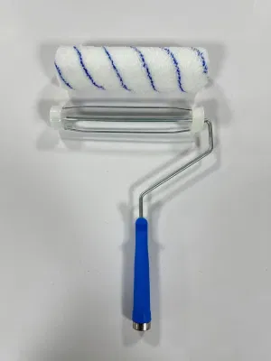 Free Sample Popular Pattern Paint Roller Brush with Plastic Handle Paint Tool for House Painting