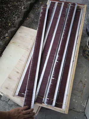 Strip Sisal Brush with Sanding Paper for Polishing Furniture