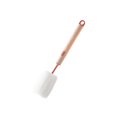 Removeable Long Plastic Handle Sponge Cleaning Brush